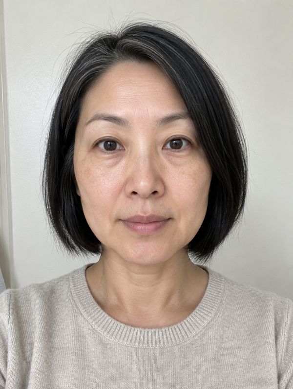Mei's bare-faced selfie